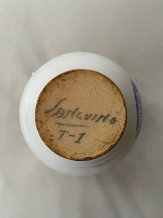 Orza de farmacia Talavera de la Reina de 1920.