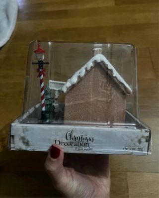 Casa de Navidad con luz led