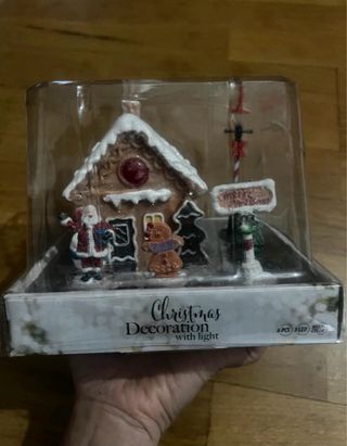 Casa de Navidad con luz led