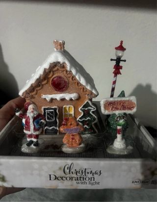 Casa de Navidad con luz led