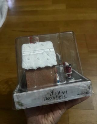 Casa de Navidad con luz led