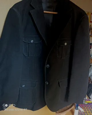 Giacca fustagno uomo nera