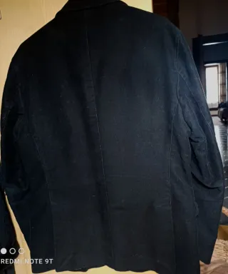 Giacca fustagno uomo nera