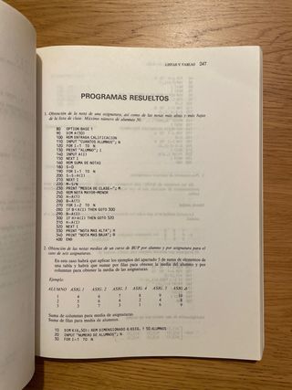 Libro informática Apple II, Manual de Basic