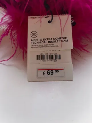 Zapatos tacón sandalias mules plumas fucsia Zara