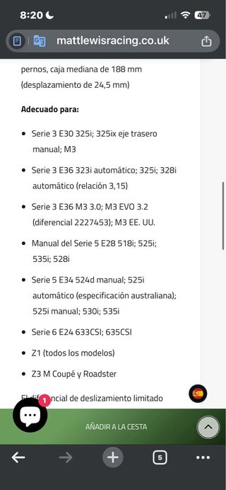 Autoblocante BMW 188MM