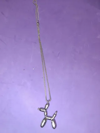 Colgante Plateado Perro Globo