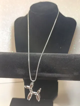 Colgante Plateado Perro Globo