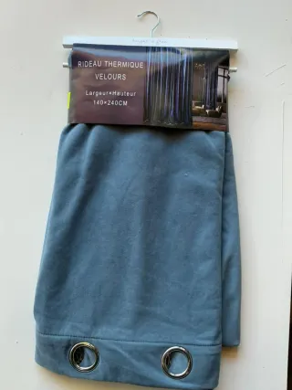 Cortinas de terciopelo azul 140x240cm