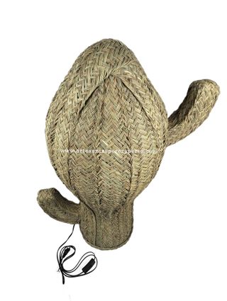 Cactus lámpara globo con brazos en esparto natural