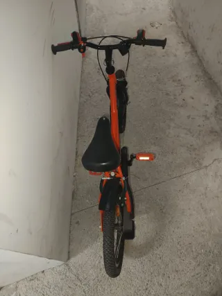 Bicicleta infantil 16 pulgadas Btwin 500 naranja