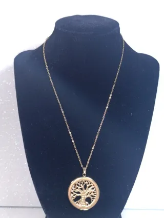 Colgante Acero Dorado Árbol de la Vida