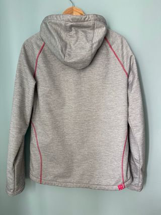 Cortavientos Roxy Gris con Detalles Rosas