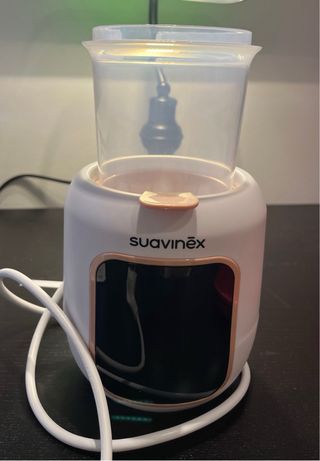 Calienta biberones Suavinex blanco y oro