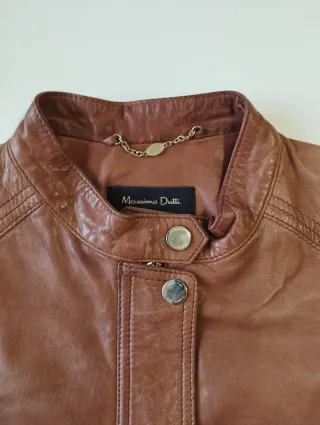 Chaqueta Piel Massimo Dutti Marrón