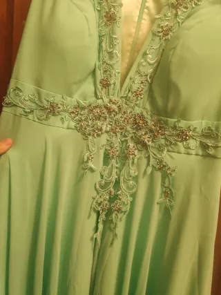 Vestido de fiesta o ceremonia verde agua