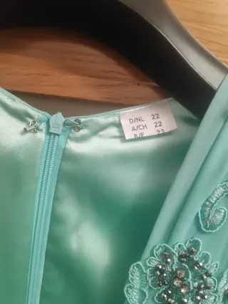 Vestido de fiesta o ceremonia verde agua