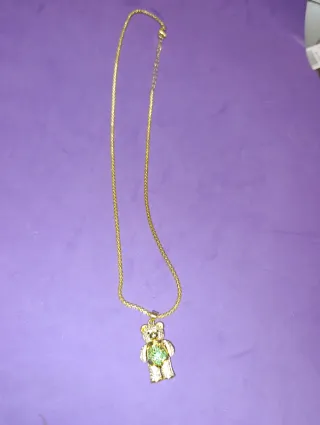 Colgante Oso Oro Laminado 14K y Circonitas