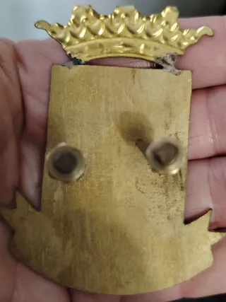 Chapa Lérida Escudo Corona Vespa Antigua