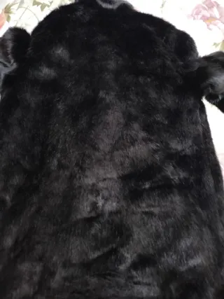 Cappotto donna nero in pelliccia sintetica