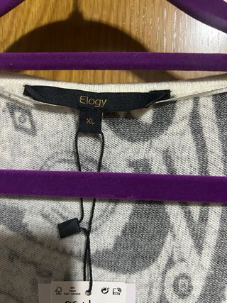 Jersey escote pico estampado paisley talla XL