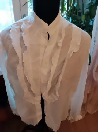 Camicetta retrò bianca con pizzo Prezzo cadauno