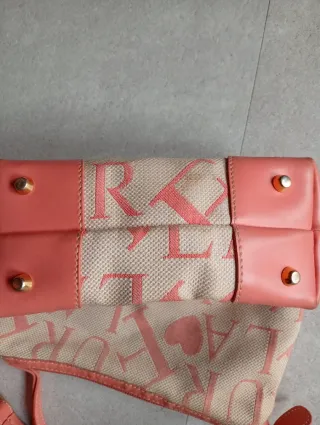Bolso Furla Beige y Rosa.Y  REGALO  b.  Adolfo D.