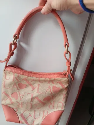 Bolso Furla Beige y Rosa.Y  REGALO  b.  Adolfo D.