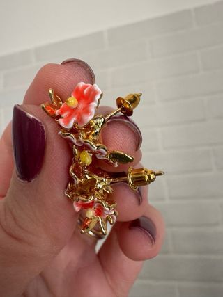 Orecchini smaltati placcati oro