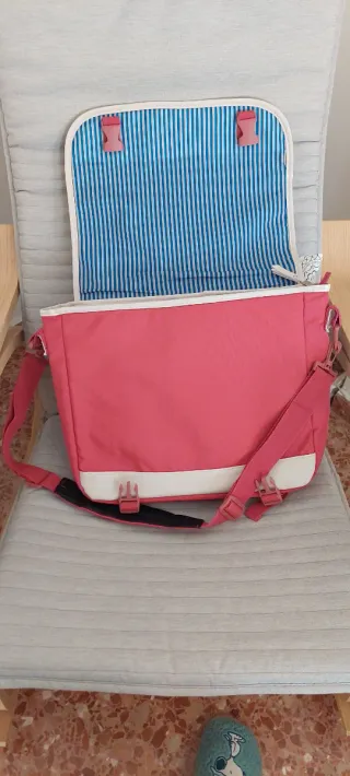 Mochila Pepe Jeans rosa + estuche