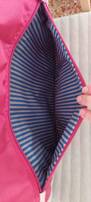 Mochila Pepe Jeans rosa + estuche