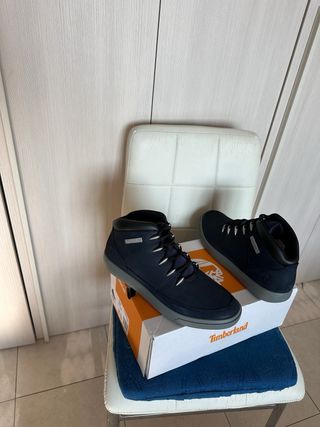 Timberland Stivaletti Pelle Blu/Grigio Taglia 45.5