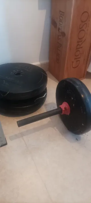 Oferta Banco de pesas Weider + pesas + banco de ab