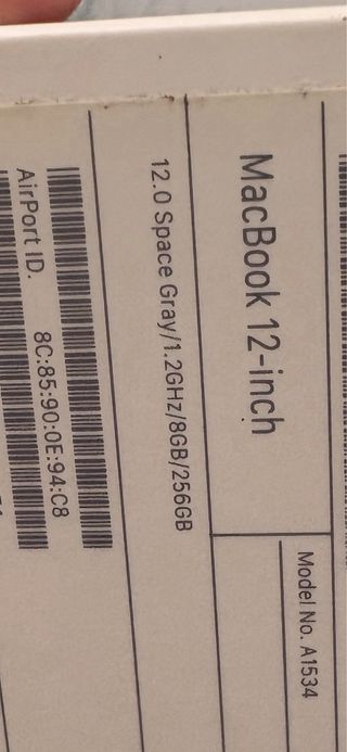 MacBook 12 2017 PARA PIEZAS