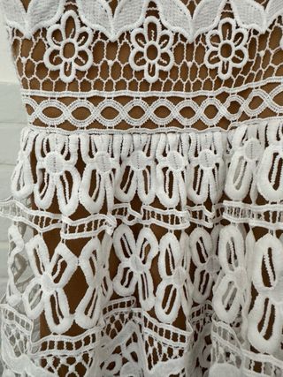 Abito lungo pizzo bianco