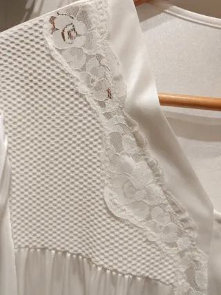 Conjunto Bata y Camisón Blanco