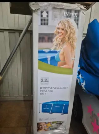 Piscina Desmontable Rectangular Azul