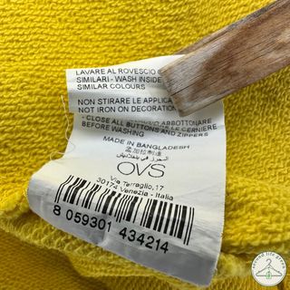 F1.3 Felpa OVS Bambino Gialla con Cappuccio