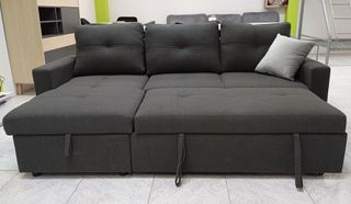 Sofá Cama BOGA, Amplio Arcón, Chaiselong. REBAJADO