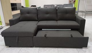 Sofá Cama BOGA, Amplio Arcón, Chaiselong. REBAJADO