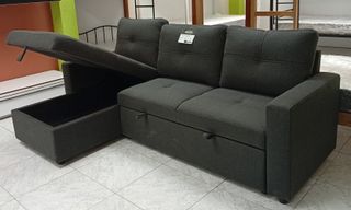 Sofá Cama BOGA, Amplio Arcón, Chaiselong. REBAJADO