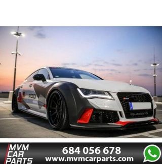 Paragolpes delantero + Añadido Carbono para Audi A