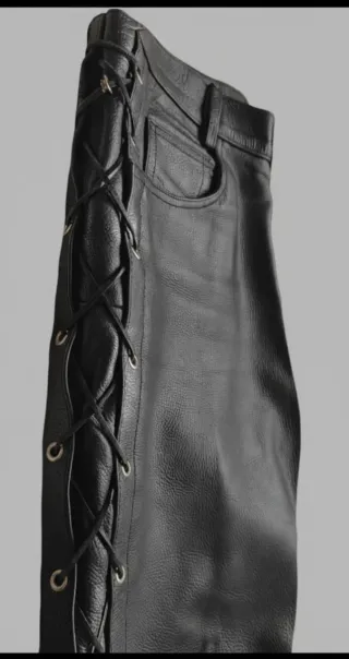 Pantalón Cuero Genuino Negro