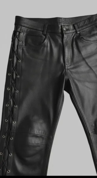 Pantalón Cuero Genuino Negro
