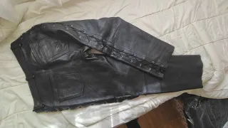 Pantalón Cuero Genuino Negro