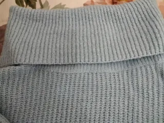 Abito donna collo alto azzurro