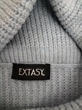 Abito donna collo alto azzurro