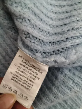 Abito donna collo alto azzurro