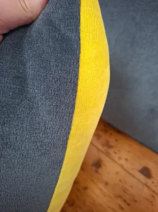 Fundas cojín 45x45cm gris y amarillo