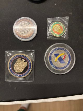 Lote 4 Monedas Colección: Guardia Civil, Aduanas,